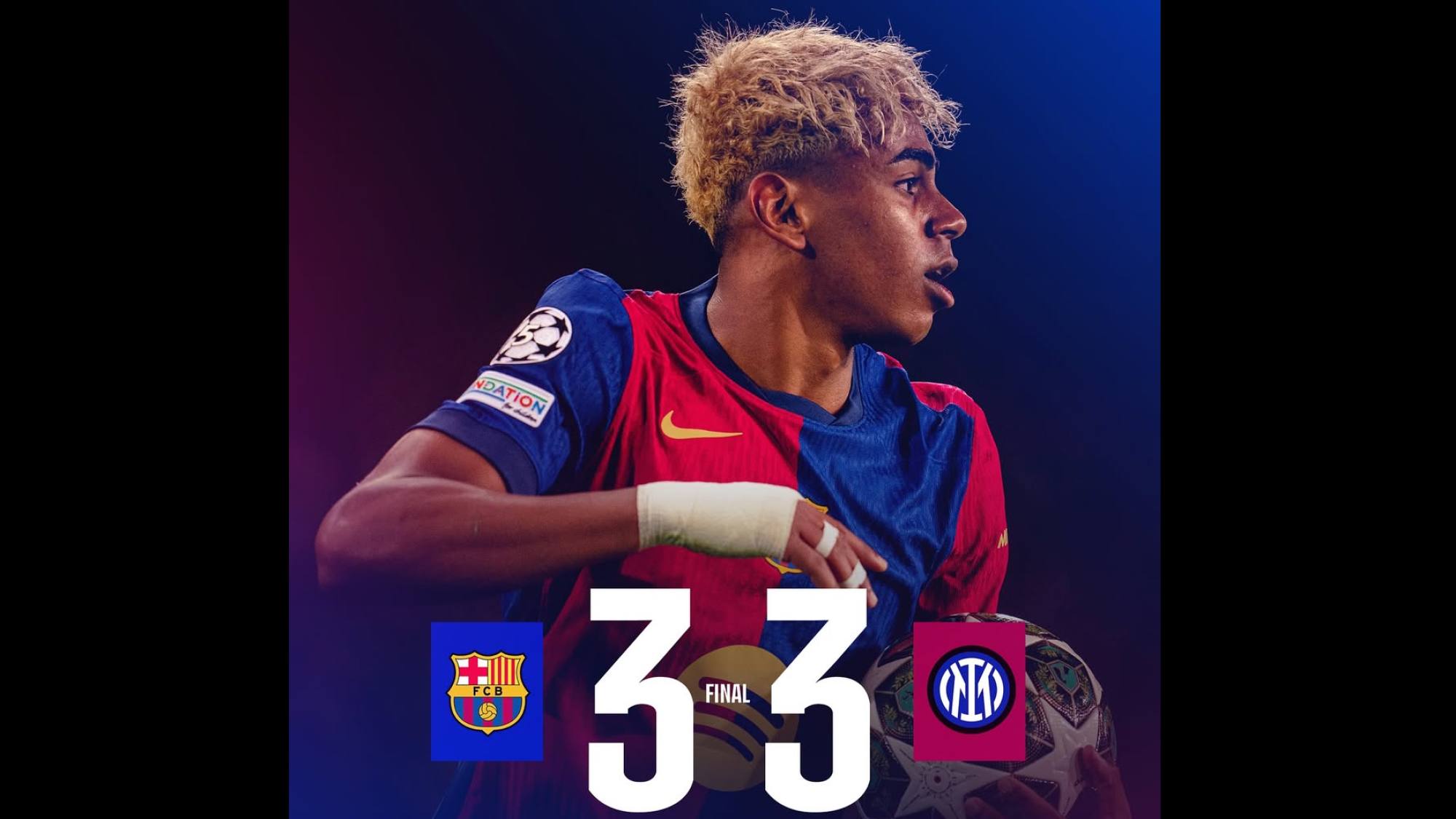 3-3, instagram @fcbarcelona