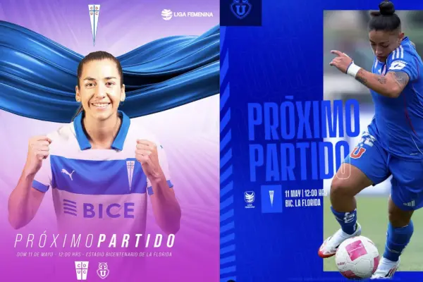 Próximo Partido ,instagram @cruzados_oficial cruzados_oficial y @udechilefemenino