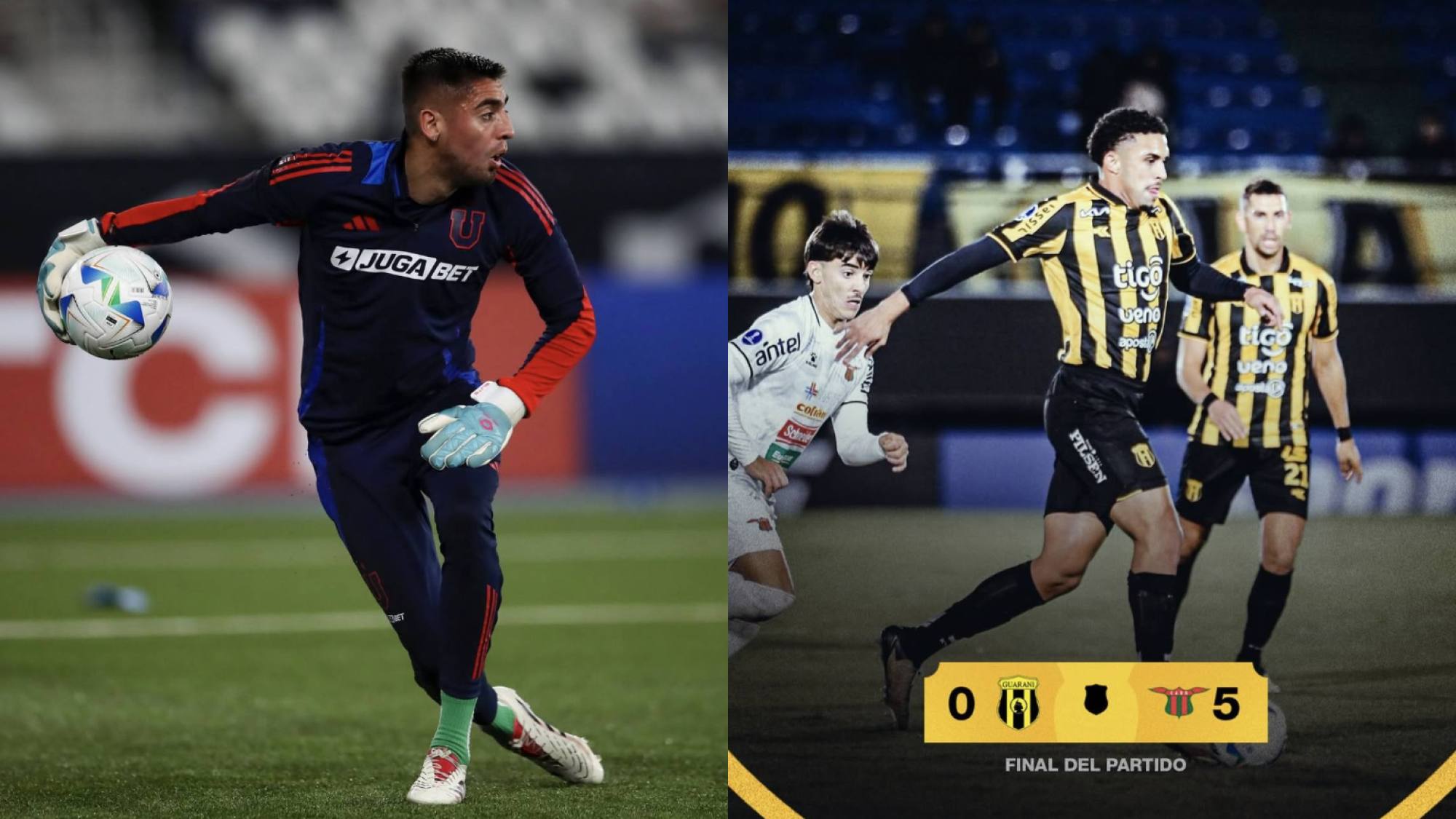 Club Guarani próximo rival de la U, instagram @udechileoficial y @clubguarani