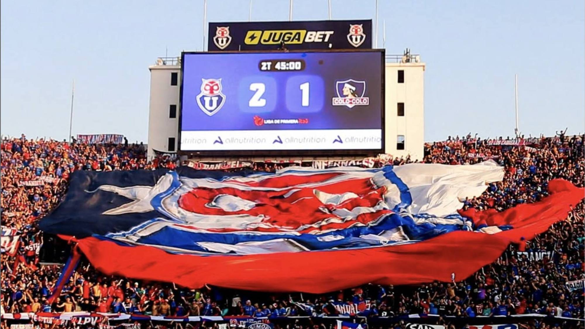 Marcador Superclásico, instagram @udechileoficial