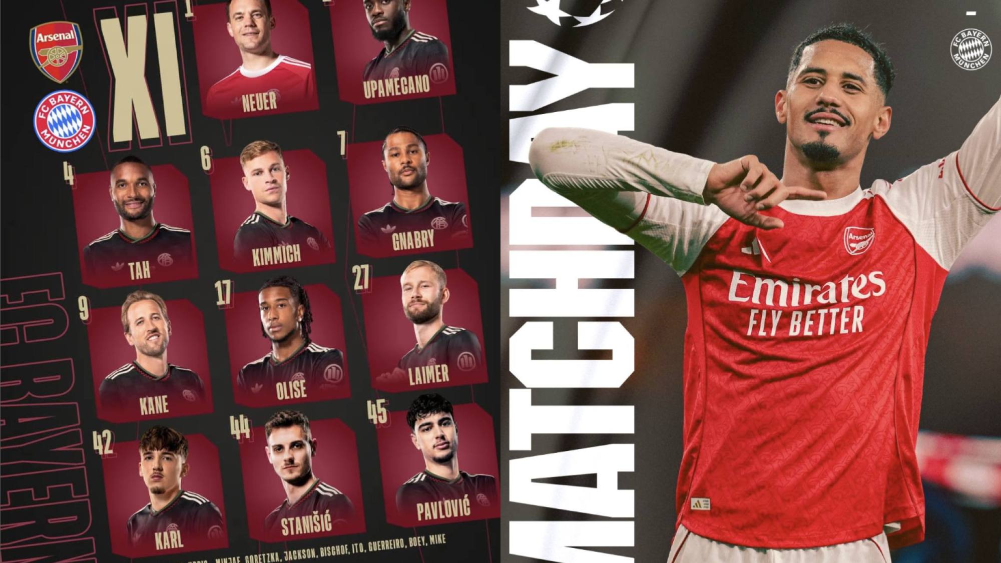 Bayern Múnich vs Arsenal, instagram 