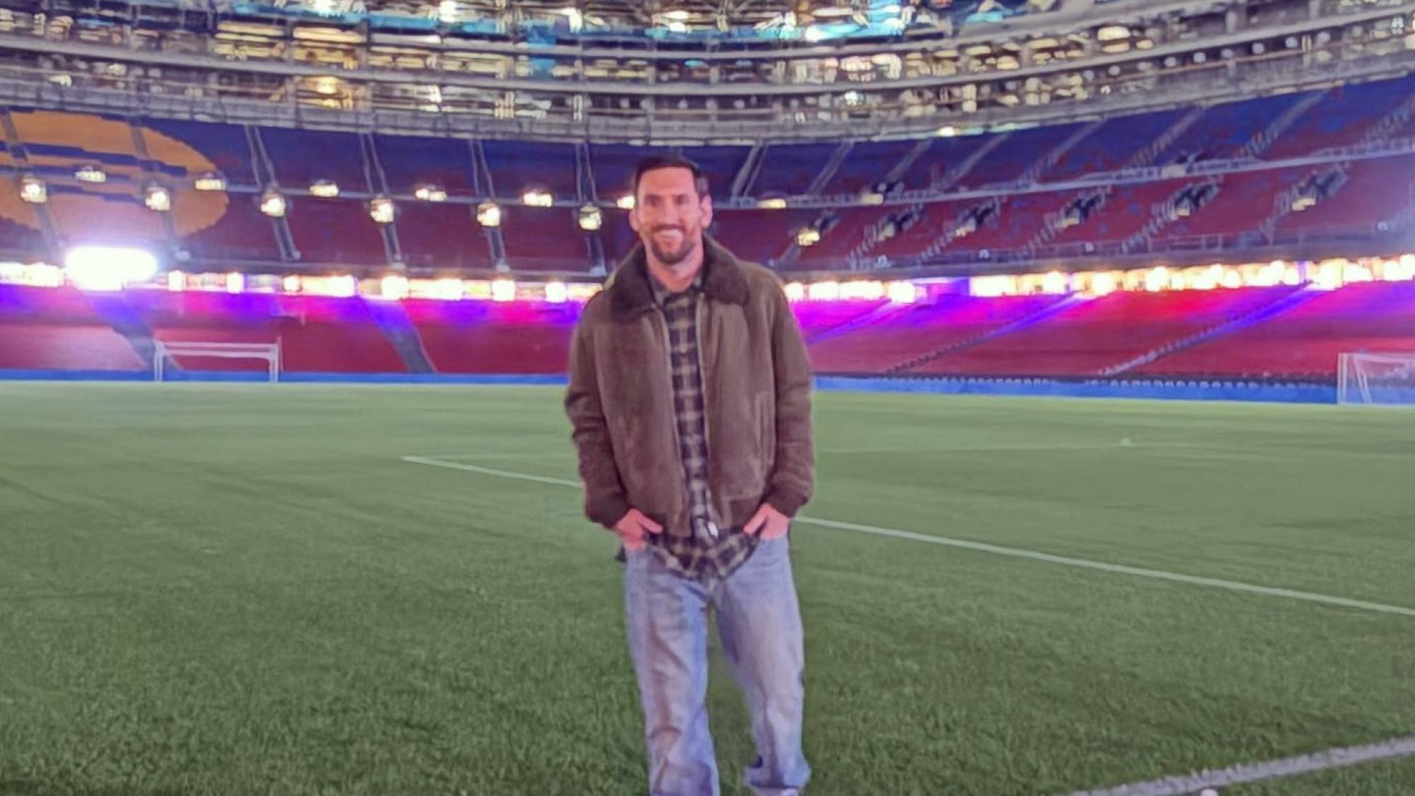 Leo Messi visita al Spotify Camp Nou, instagram @leomessi